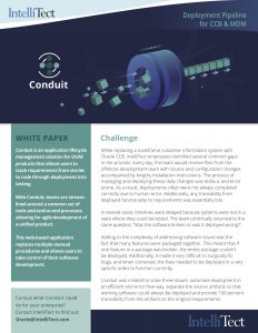 Preview of IntelliTec's Conduit software solution w/challenge info