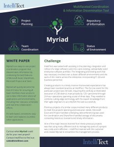 IntelliTect's Myriad Software overview with challenge info