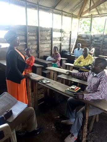 Social distancing in a classroom in Congo